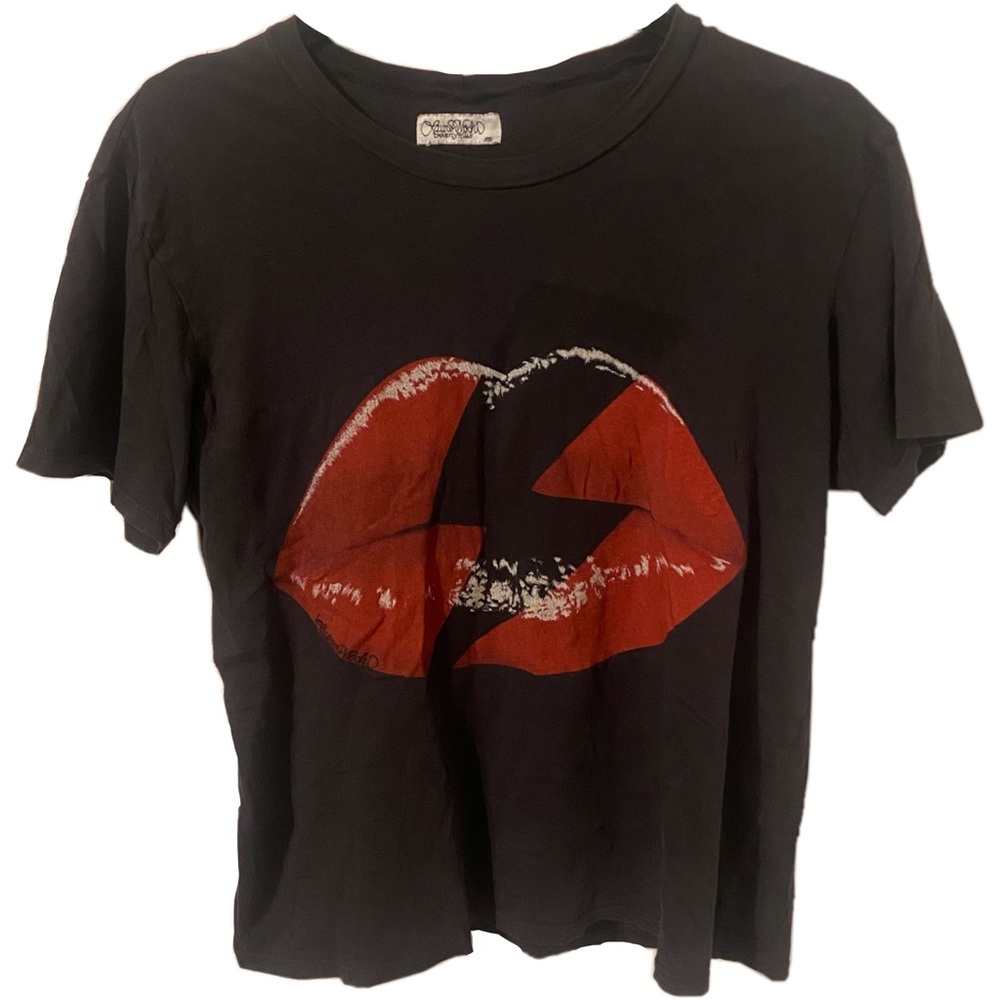 Rare Lauren Moshi Lips with Lightening bolt tee